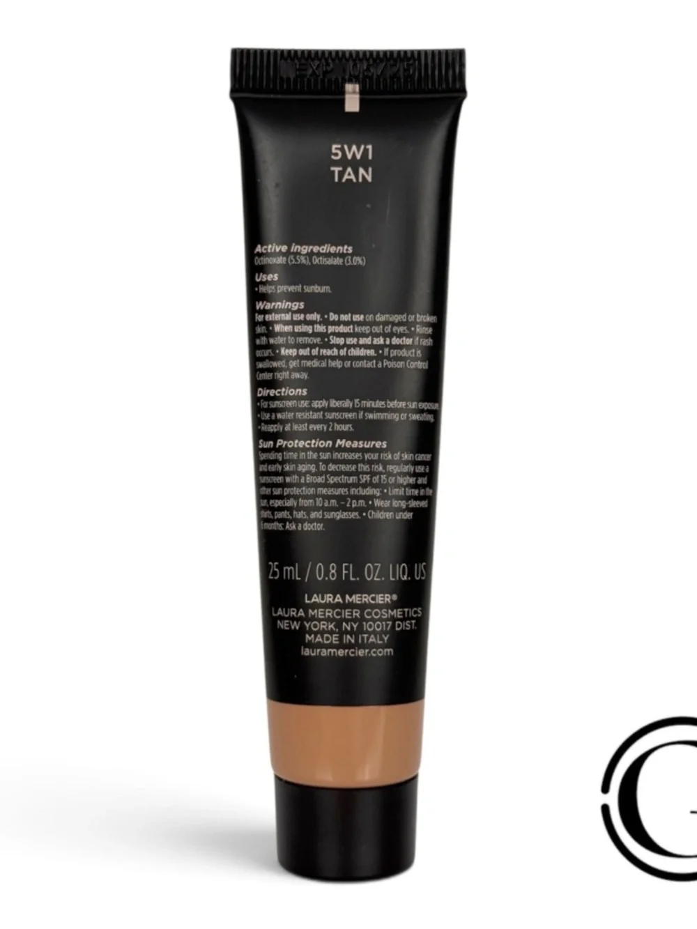 Laura Mercier Tinted Moisturizer Oil Free SPF 20 Travel 5W1 Tan 0.8oz 25ml NWOB